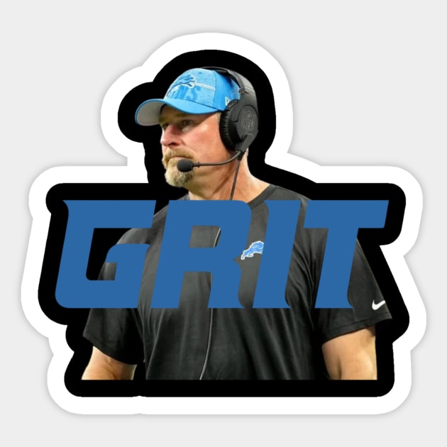 Grit Detroit Lions Sticker by Red Roof Designs